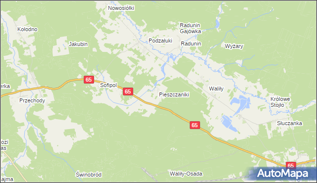 mapa Pieszczaniki, Pieszczaniki na mapie Targeo