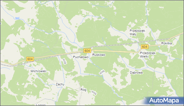 mapa Ruskowo, Ruskowo na mapie Targeo