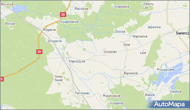 mapa Borek gmina Lubsza, Borek gmina Lubsza na mapie Targeo
