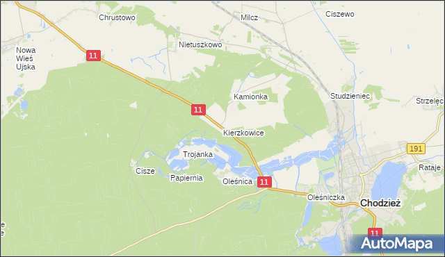 mapa Kierzkowice, Kierzkowice na mapie Targeo