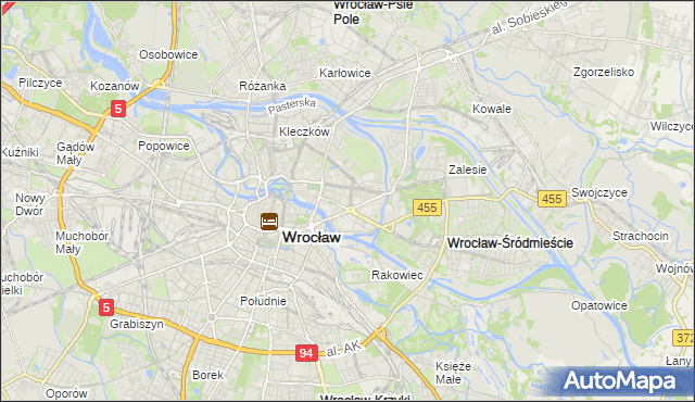 mapa Plac Grunwaldzki, Plac Grunwaldzki na mapie Targeo