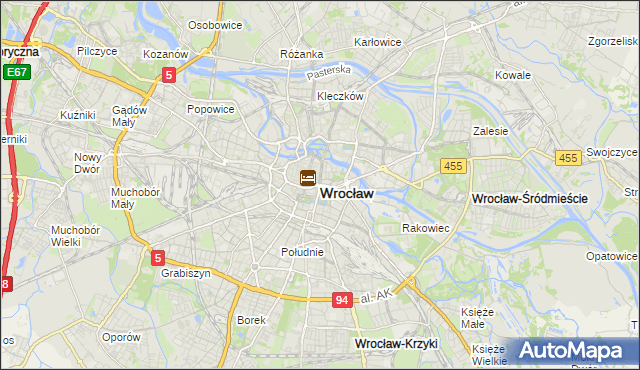 mapa Wrocławia, Wrocław na mapie Targeo