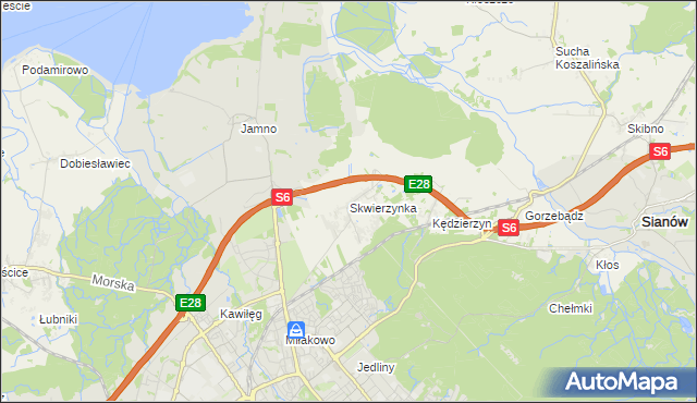 mapa Skwierzynka, Skwierzynka na mapie Targeo