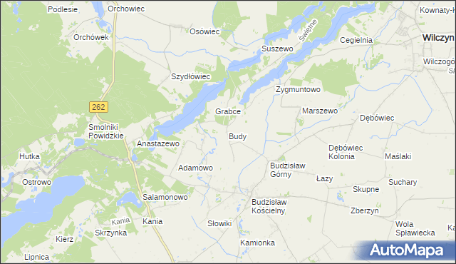 mapa Budy gmina Kleczew, Budy gmina Kleczew na mapie Targeo