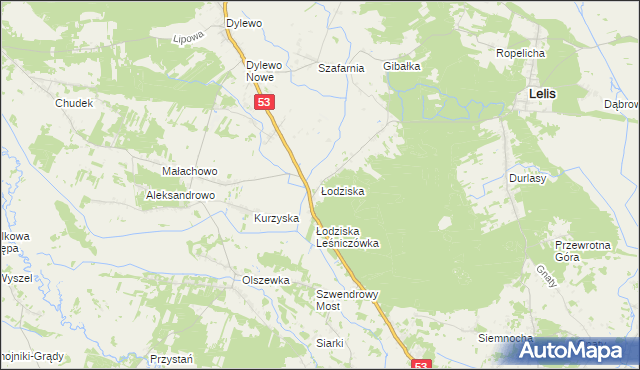 mapa Łodziska, Łodziska na mapie Targeo