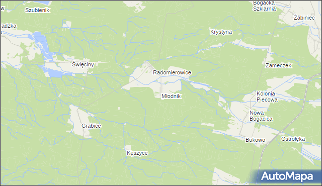 mapa Młodnik, Młodnik na mapie Targeo