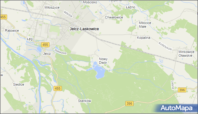 mapa Nowy Dwór gmina Jelcz-Laskowice, Nowy Dwór gmina Jelcz-Laskowice na mapie Targeo
