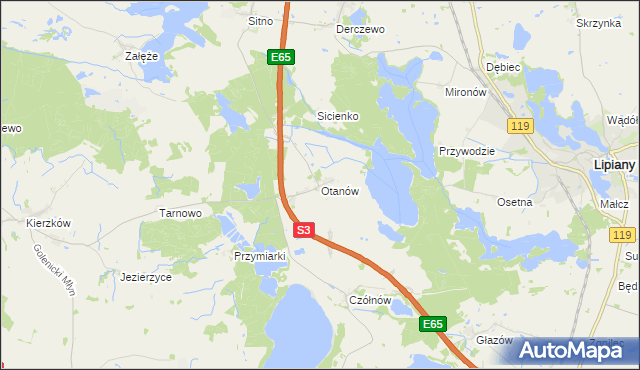 mapa Otanów, Otanów na mapie Targeo