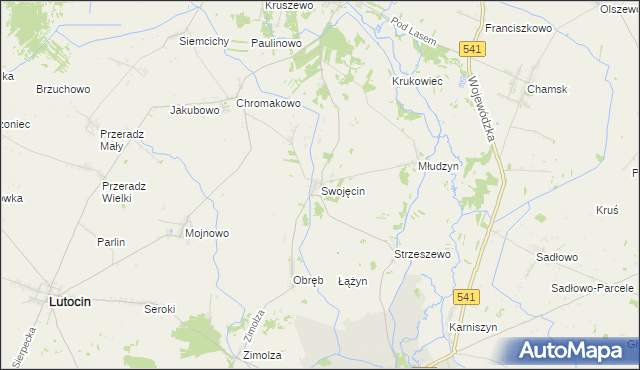 mapa Swojęcin, Swojęcin na mapie Targeo