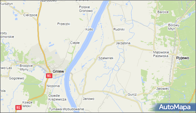 mapa Szałwinek, Szałwinek na mapie Targeo