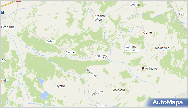 mapa Szeszyły, Szeszyły na mapie Targeo