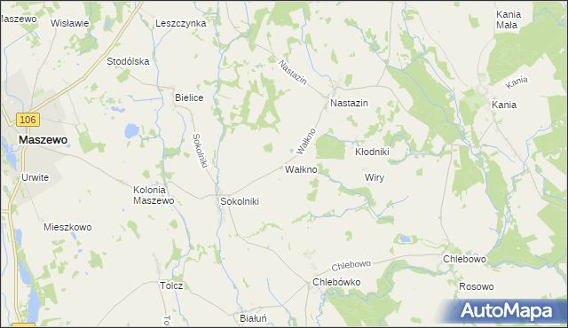 mapa Wałkno, Wałkno na mapie Targeo