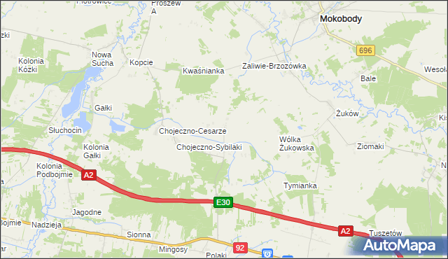 mapa Aleksandrówka gmina Grębków, Aleksandrówka gmina Grębków na mapie Targeo