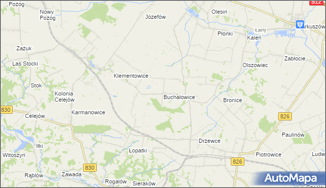 mapa Buchałowice, Buchałowice na mapie Targeo