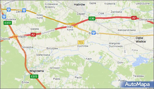 mapa Duchnów, Duchnów na mapie Targeo