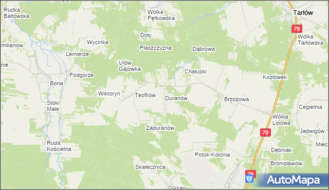 mapa Duranów, Duranów na mapie Targeo