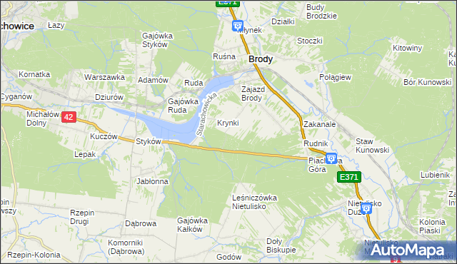 mapa Gajówka Krynki, Gajówka Krynki na mapie Targeo