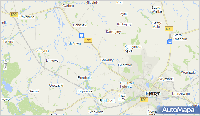 mapa Gałwuny, Gałwuny na mapie Targeo