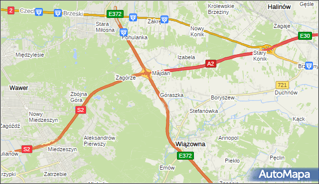 mapa Góraszka, Góraszka na mapie Targeo