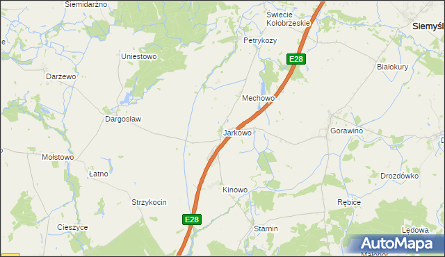 mapa Jarkowo, Jarkowo na mapie Targeo