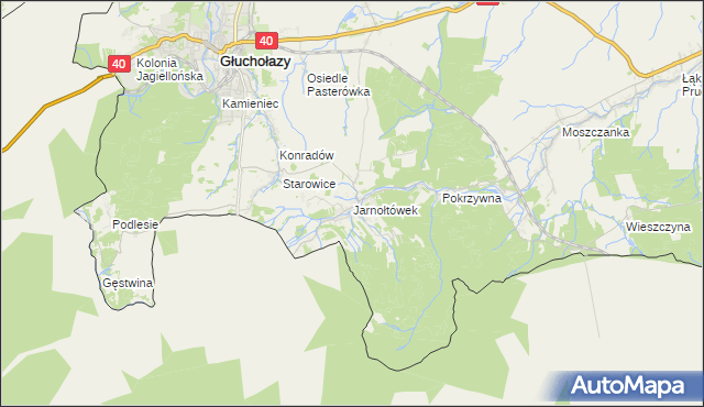 mapa Jarnołtówek, Jarnołtówek na mapie Targeo