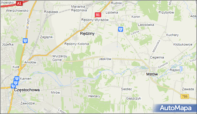 mapa Jaskrów, Jaskrów na mapie Targeo