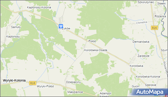 mapa Korolówka-Osada, Korolówka-Osada na mapie Targeo