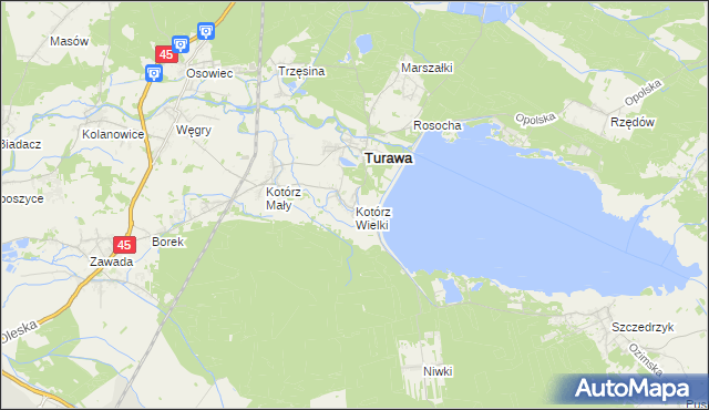 mapa Kotórz Wielki, Kotórz Wielki na mapie Targeo