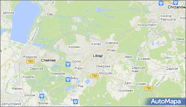 mapa Libiąż, Libiąż na mapie Targeo