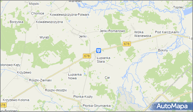 mapa Łupianka Stara, Łupianka Stara na mapie Targeo