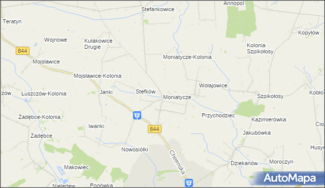 mapa Moniatycze, Moniatycze na mapie Targeo