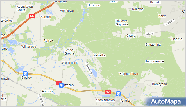 mapa Nekielka, Nekielka na mapie Targeo