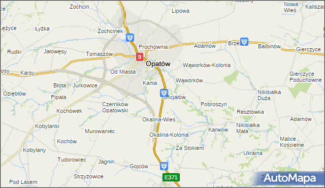 mapa Oficjałów, Oficjałów na mapie Targeo