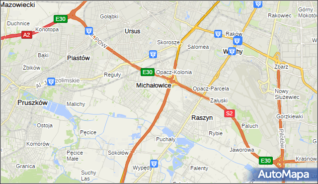 mapa Opacz Mała, Opacz Mała na mapie Targeo