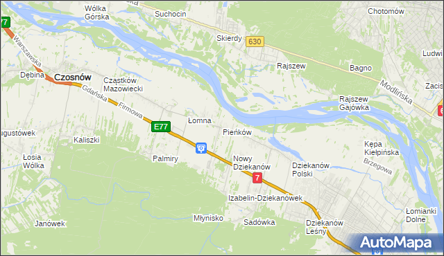 mapa Pieńków, Pieńków na mapie Targeo