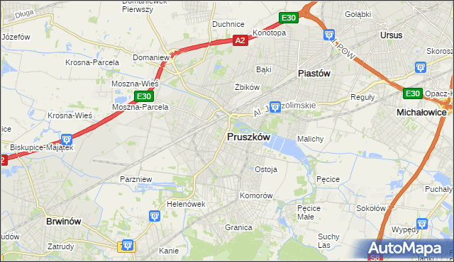 mapa Pruszków, Pruszków na mapie Targeo