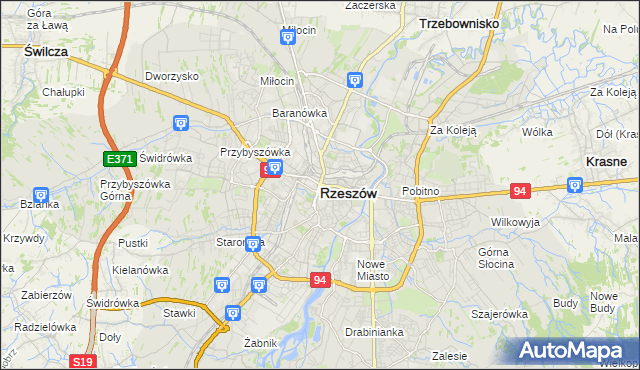 mapa Rzeszów, Rzeszów na mapie Targeo