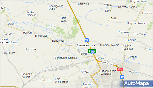 mapa Sitaniec-Wolica, Sitaniec-Wolica na mapie Targeo