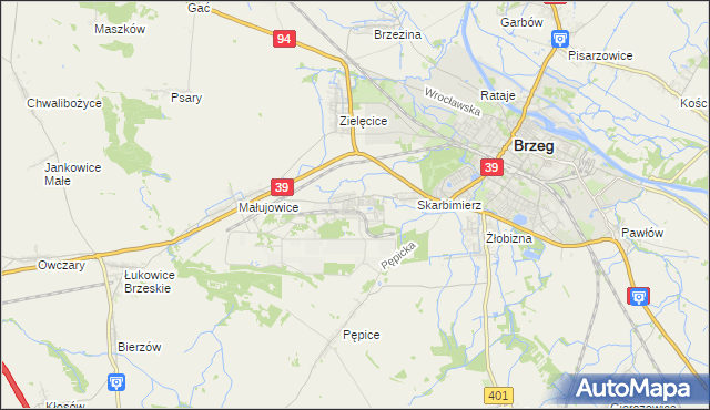 mapa Skarbimierz-Osiedle, Skarbimierz-Osiedle na mapie Targeo