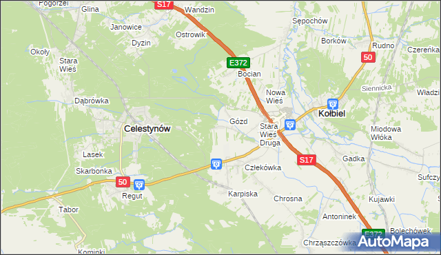 mapa Skorupy, Skorupy na mapie Targeo