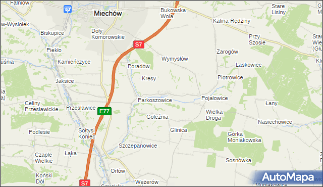 mapa Sławice Szlacheckie, Sławice Szlacheckie na mapie Targeo