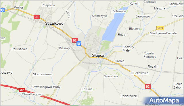 mapa Słupca, Słupca na mapie Targeo