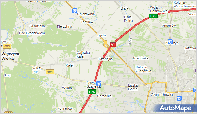 mapa Szarlejka, Szarlejka na mapie Targeo