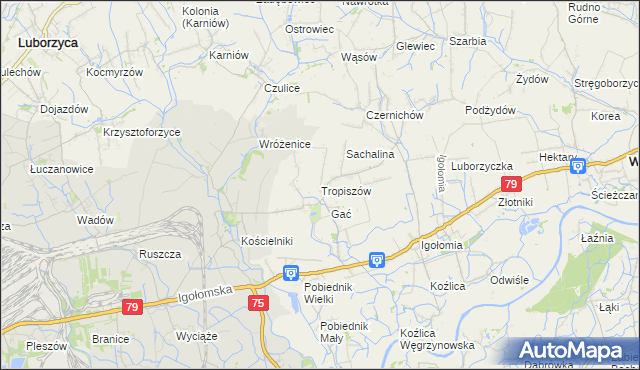 mapa Tropiszów, Tropiszów na mapie Targeo