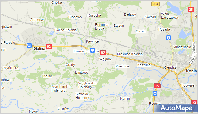 mapa Węglew, Węglew na mapie Targeo