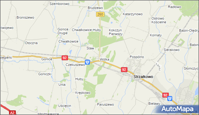 mapa Wólka gmina Strzałkowo, Wólka gmina Strzałkowo na mapie Targeo