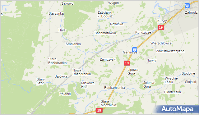 mapa Zamczysk gmina Sokółka, Zamczysk gmina Sokółka na mapie Targeo