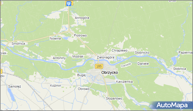 mapa Zielonagóra, Zielonagóra na mapie Targeo