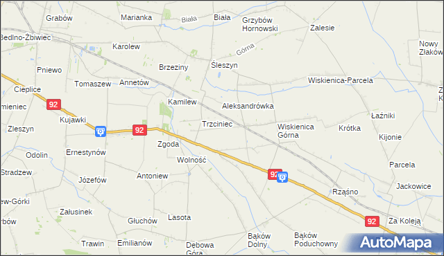 mapa Zosinów, Zosinów na mapie Targeo