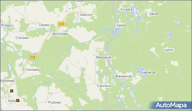 mapa Biesowice, Biesowice na mapie Targeo